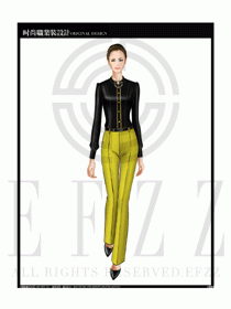 女時尚職業裝長袖襯衫設計圖176