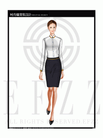 女時尚職業(yè)裝長袖襯衫設(shè)計圖185