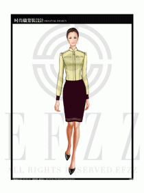 女時尚職業(yè)裝長袖襯衫設(shè)計圖193