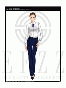 女時尚職業裝長袖襯衫設計圖197