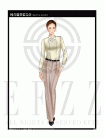 女時(shí)尚職業(yè)裝長(zhǎng)袖襯衫設(shè)計(jì)圖203