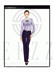 女時尚職業裝長袖襯衫設計圖223