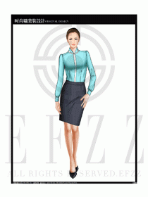 女時(shí)尚職業(yè)裝長袖襯衫設(shè)計(jì)圖207