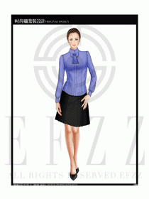女時尚職業裝長袖襯衫設計圖212
