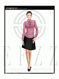 女時尚職業(yè)裝長袖襯衫設(shè)計圖214