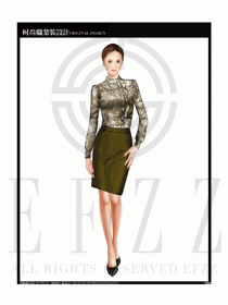 女時尚職業(yè)裝長袖襯衫設(shè)計圖230