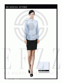 女時尚職業裝長袖襯衫設計圖249