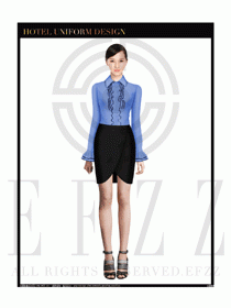 女時尚職業裝長袖襯衫設計圖242