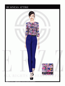 女時(shí)尚職業(yè)裝長袖襯衫設(shè)計(jì)圖258