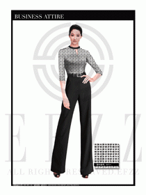 女時尚職業裝長袖襯衫設計圖264