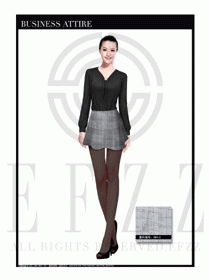 女時尚職業裝長袖襯衫設計圖265