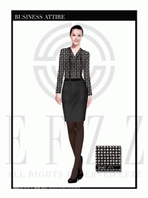 女時尚職業裝長袖襯衫設計圖268