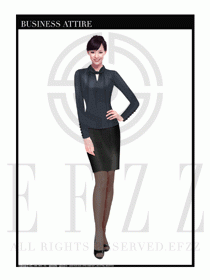 女時尚職業裝長袖襯衫設計圖269