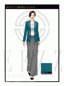 酒店制服西餐咨客服裝設(shè)計(jì)圖492