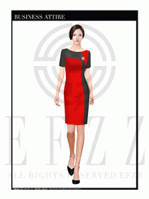 時尚促銷服務員服裝設計圖926