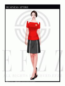 時尚促銷服務員服裝設計圖936