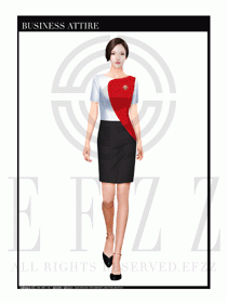 時尚促銷服務員服裝設計圖942