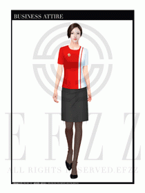 時尚促銷服務員服裝設計圖941