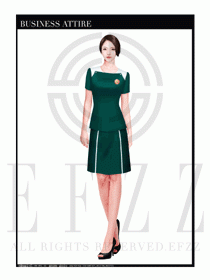 時尚促銷服務員服裝設計圖964