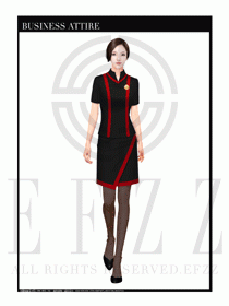 時尚促銷服務(wù)員服裝設(shè)計圖966