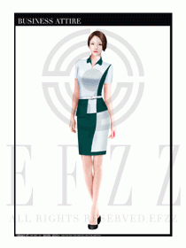 時尚促銷服務員服裝設計圖968