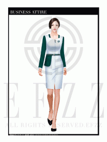 時尚促銷服務員服裝設計圖972