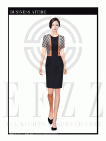 時尚促銷服務員服裝設計圖985