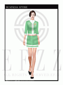 時尚促銷服務員服裝設計圖993