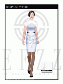 時尚OL女職業裝夏裝設計圖503