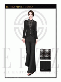 酒店制服西餐咨客服裝設計圖534