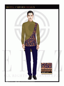 餐飲西餐服務(wù)員制服設(shè)計圖1130