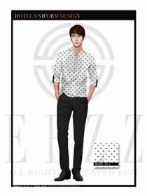 餐飲西餐服務員制服設計圖1152