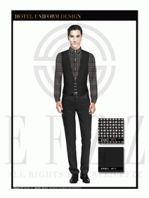 餐飲西餐服務員制服設計圖1203