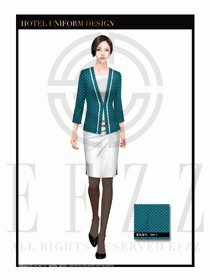 酒店總臺(tái)大堂服務(wù)員制服設(shè)計(jì)圖901