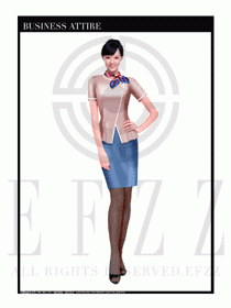 大堂總臺(tái)收銀接待員工制服308