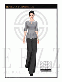 大堂總臺(tái)收銀接待員工制服361
