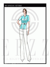 夏季時尚OL女裝職業裝設計圖522