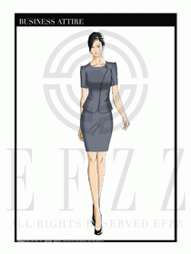 夏季時尚OL女裝職業裝設計圖547