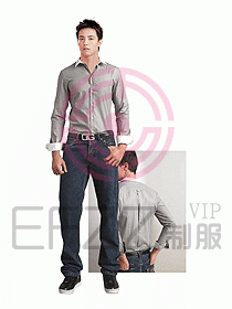 男裝長袖襯衫086