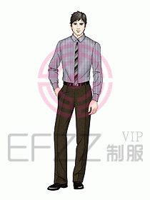 男裝長袖襯衫093