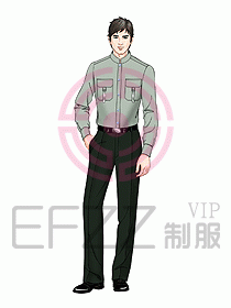 男裝長袖襯衫119