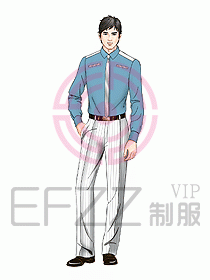 男裝長袖襯衫136