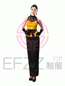 西餐咨客服裝072