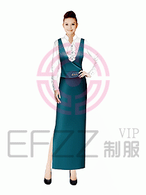 西餐咨客服裝076
