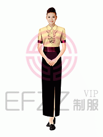 西餐咨客服裝086