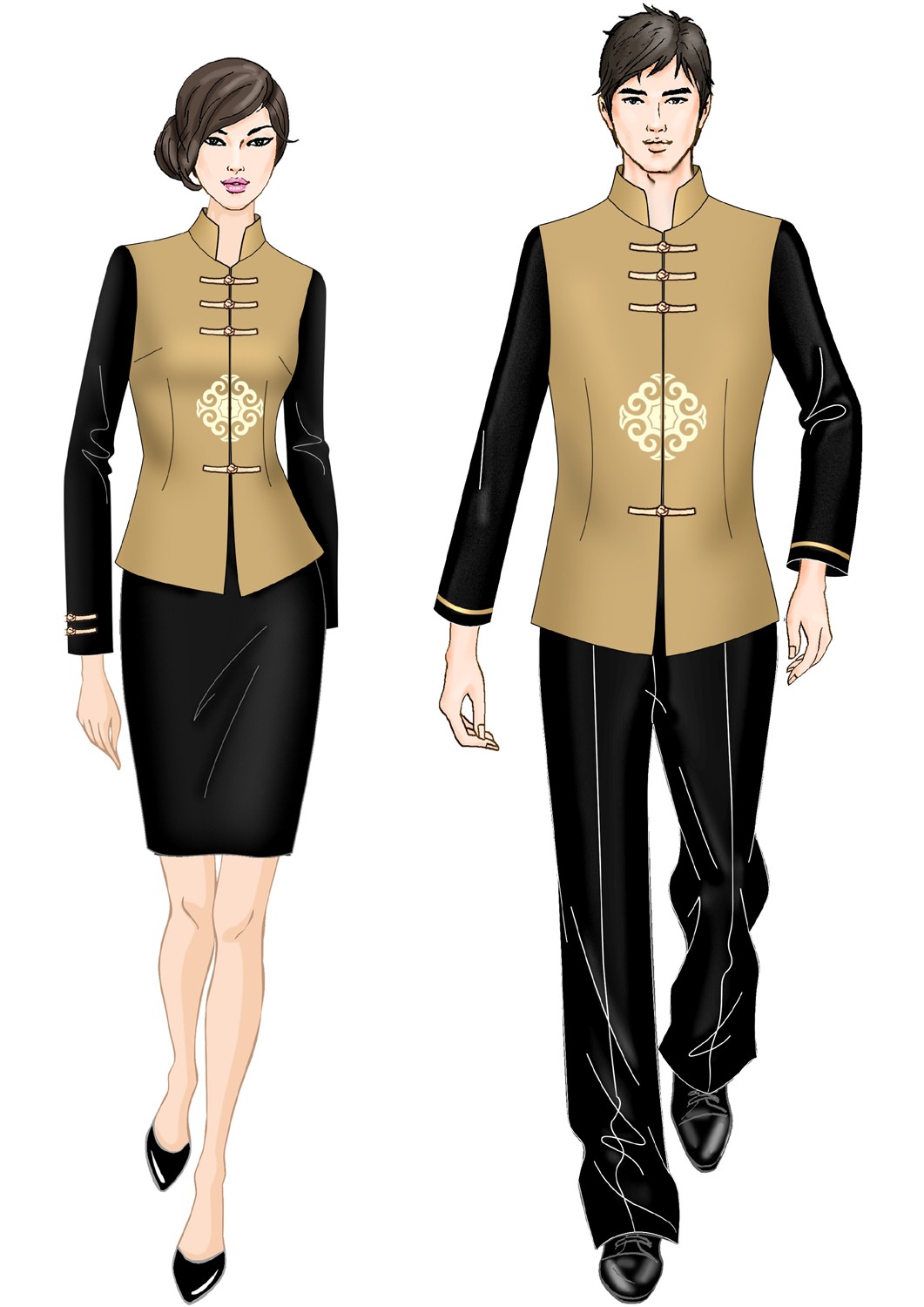 中餐服務(wù)員制服723