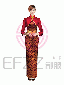 中餐迎賓服裝381