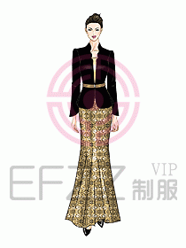 酒店中餐迎賓制服設(shè)計430