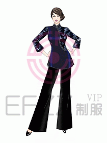 酒店中餐服務員制服設計910