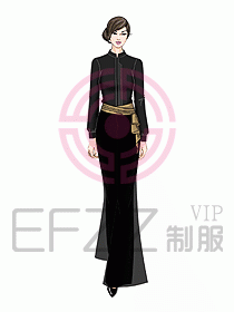 酒店中餐服務員制服設計916